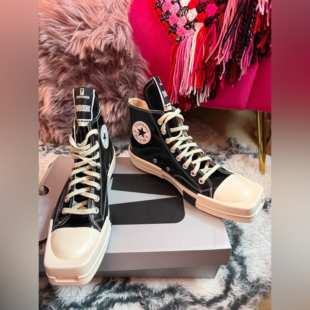 NIB Converse TURBODRK Hi Rick Owens DRKSHDW Unisex men 8/woman 10